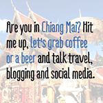 Are you in chiangmai thailand Id love to meet you for coffee or beer Hit me up either via the direct message inbox here on Instagram or wandererfastmailcom travel blogger travelblogger travelblog wanderlust